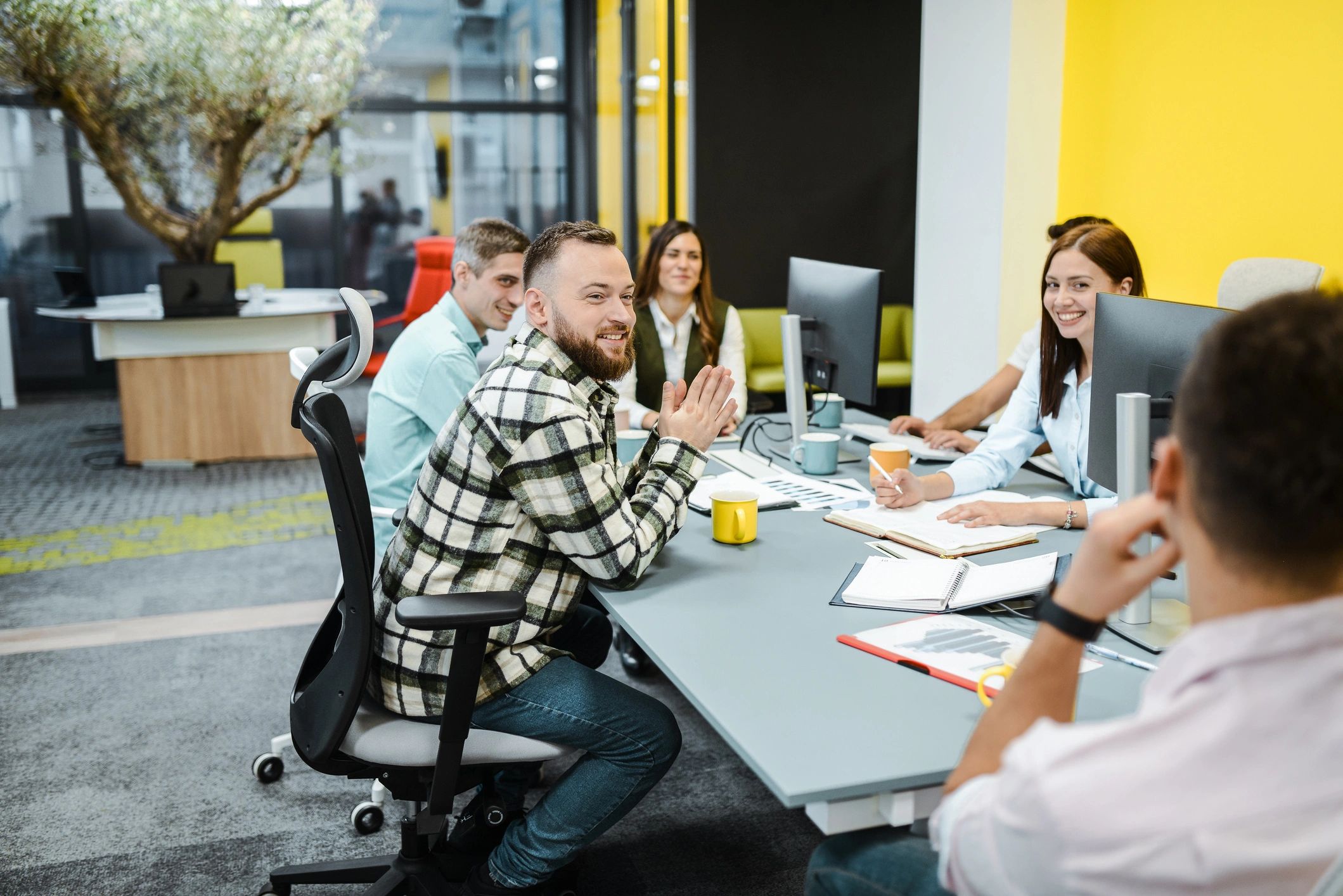 Marketing leader guiding a strategy session